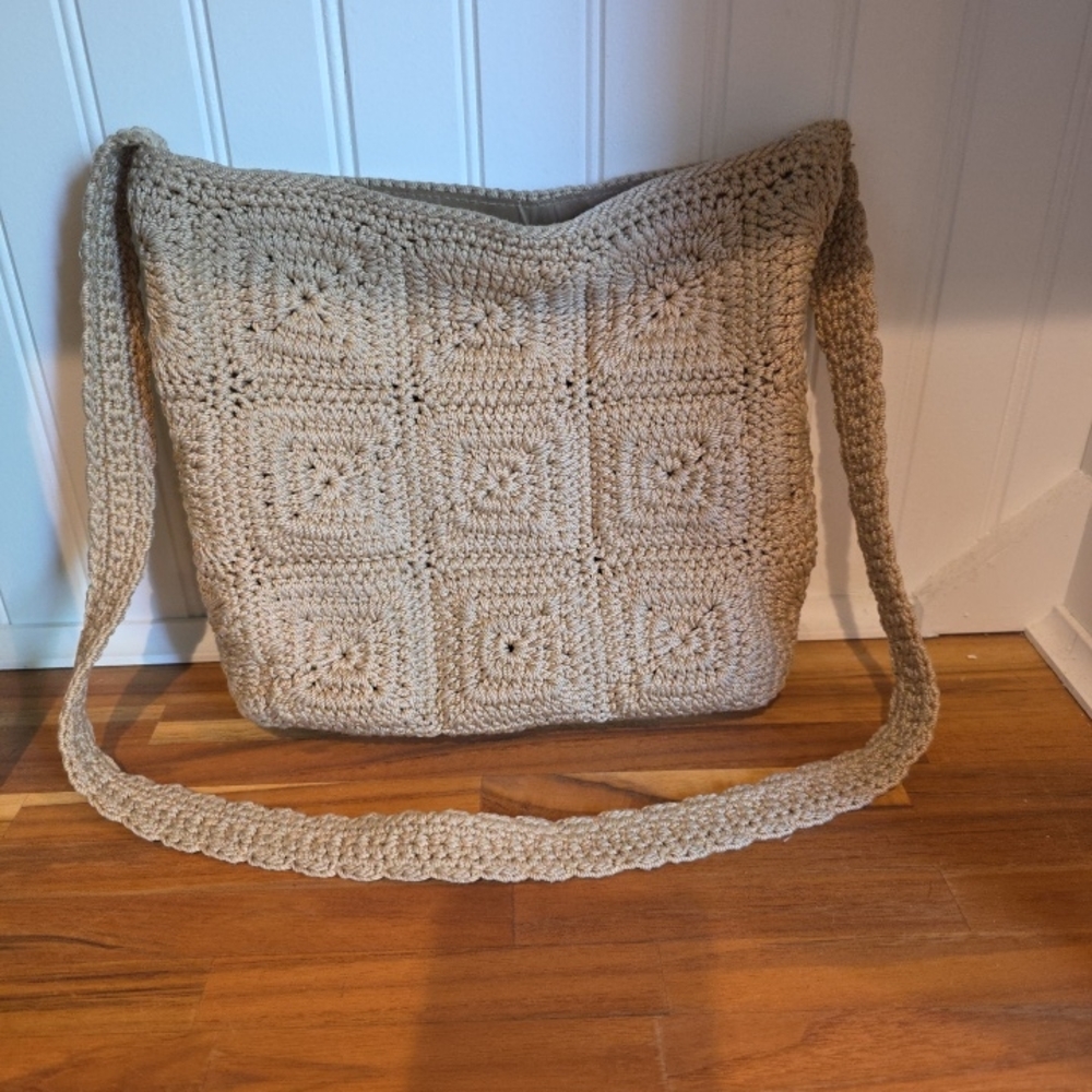 The Sak Tan Crochet Shoulder Bag